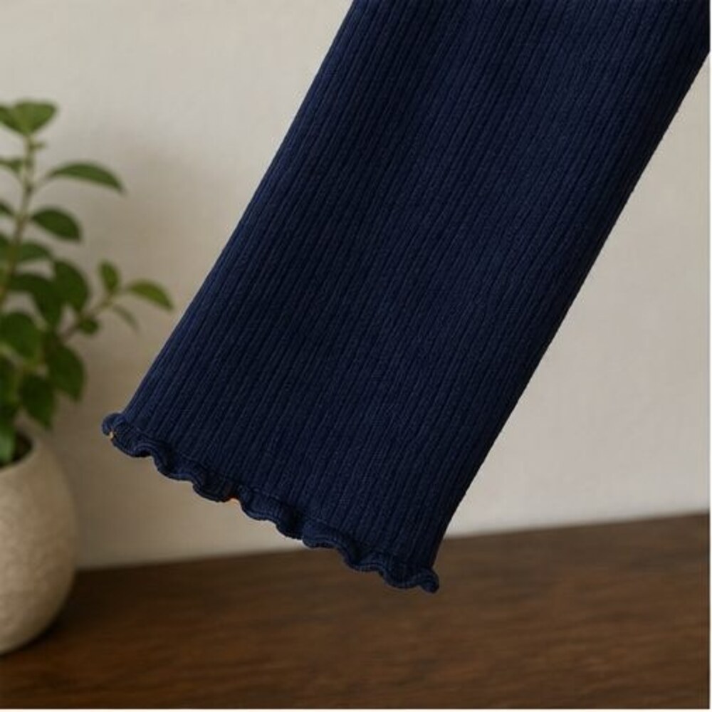 Navy Ruffle Blouse - Picture 5 of 6
